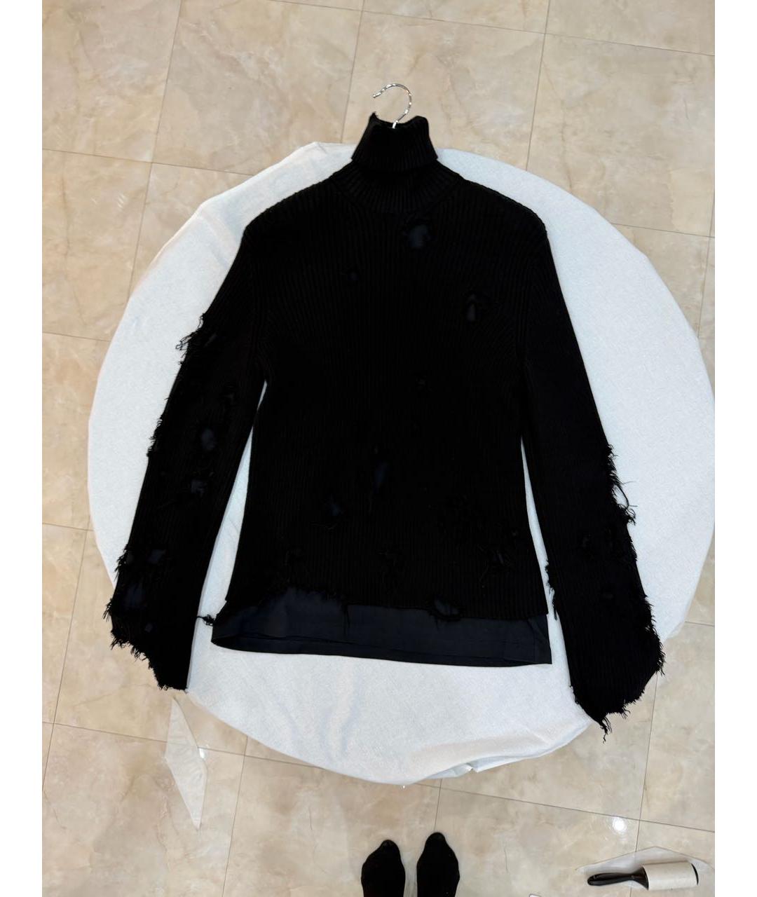 BALENCIAGA Черный хлопковый джемпер / свитер, фото 9