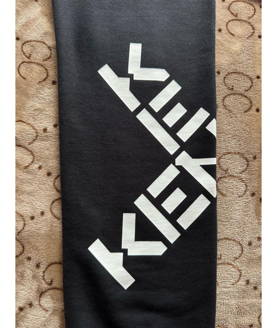 KENZO Черные хлопковые повседневные брюки, фото 6