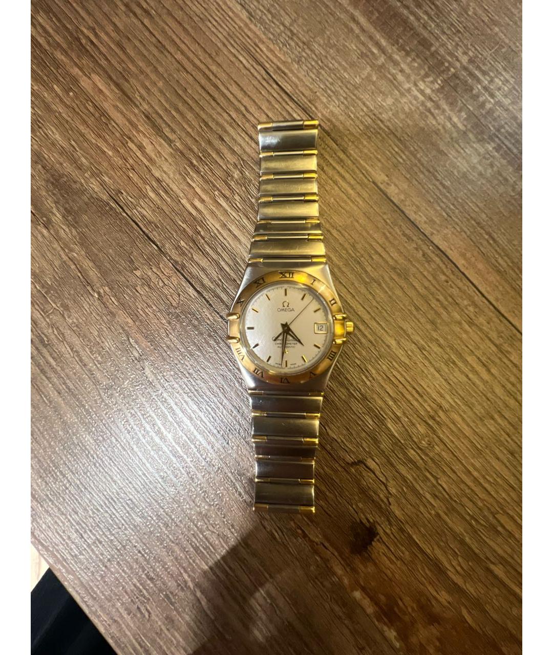 OMEGA Желтые металлические часы, фото 2