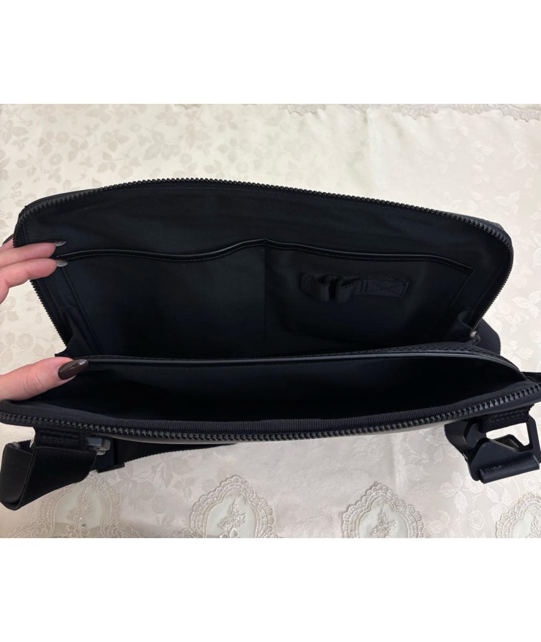 MONTBLANC Темно-синий кожаный портфель, фото 6