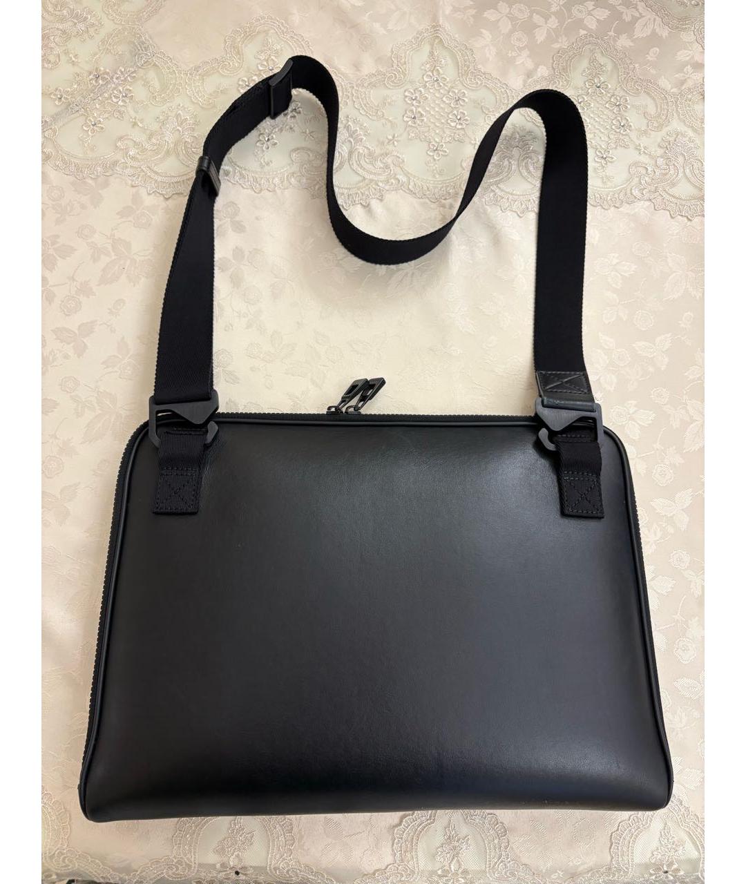 MONTBLANC Темно-синий кожаный портфель, фото 2