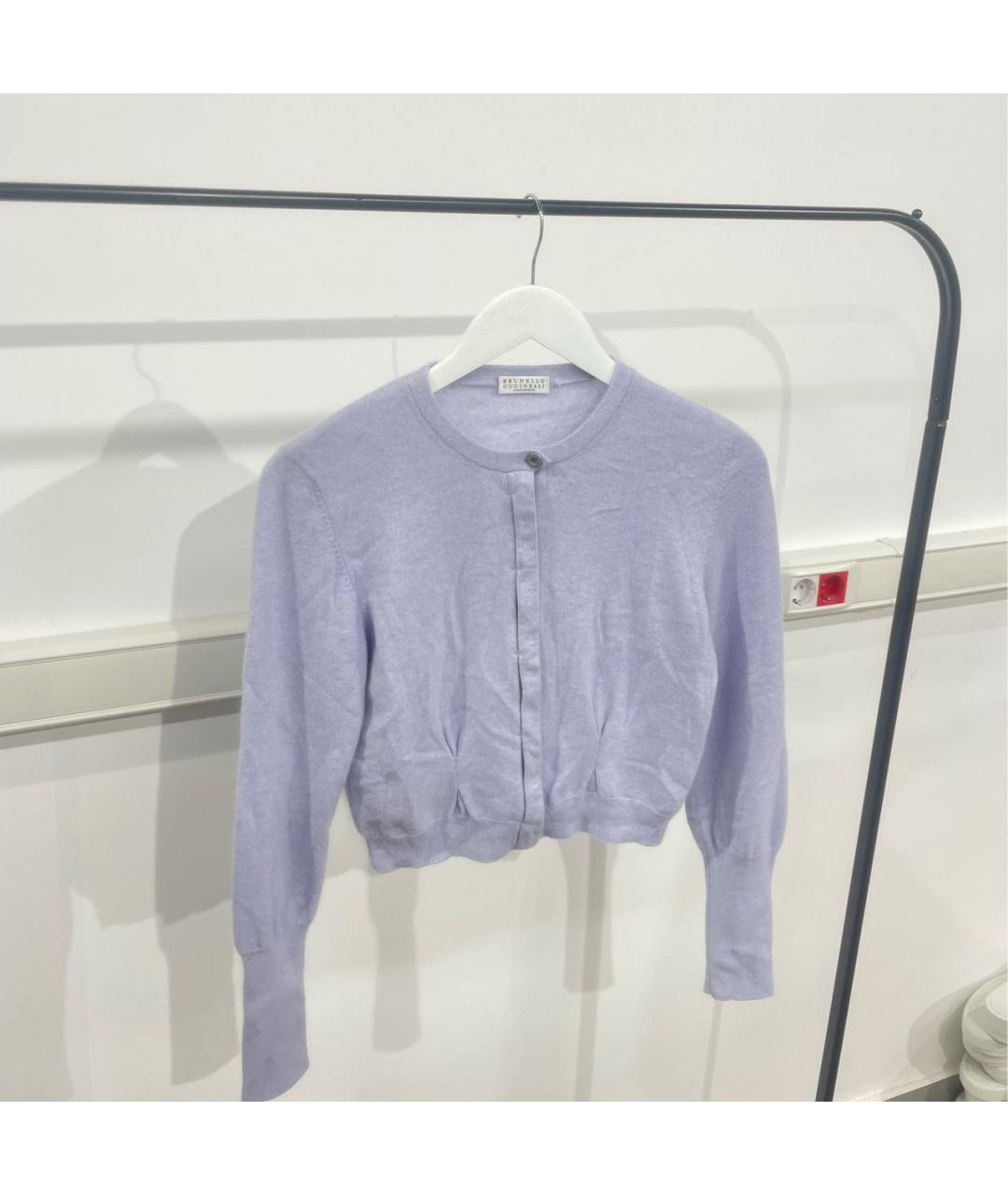 BRUNELLO CUCINELLI Голубой кашемировый кардиган, фото 6