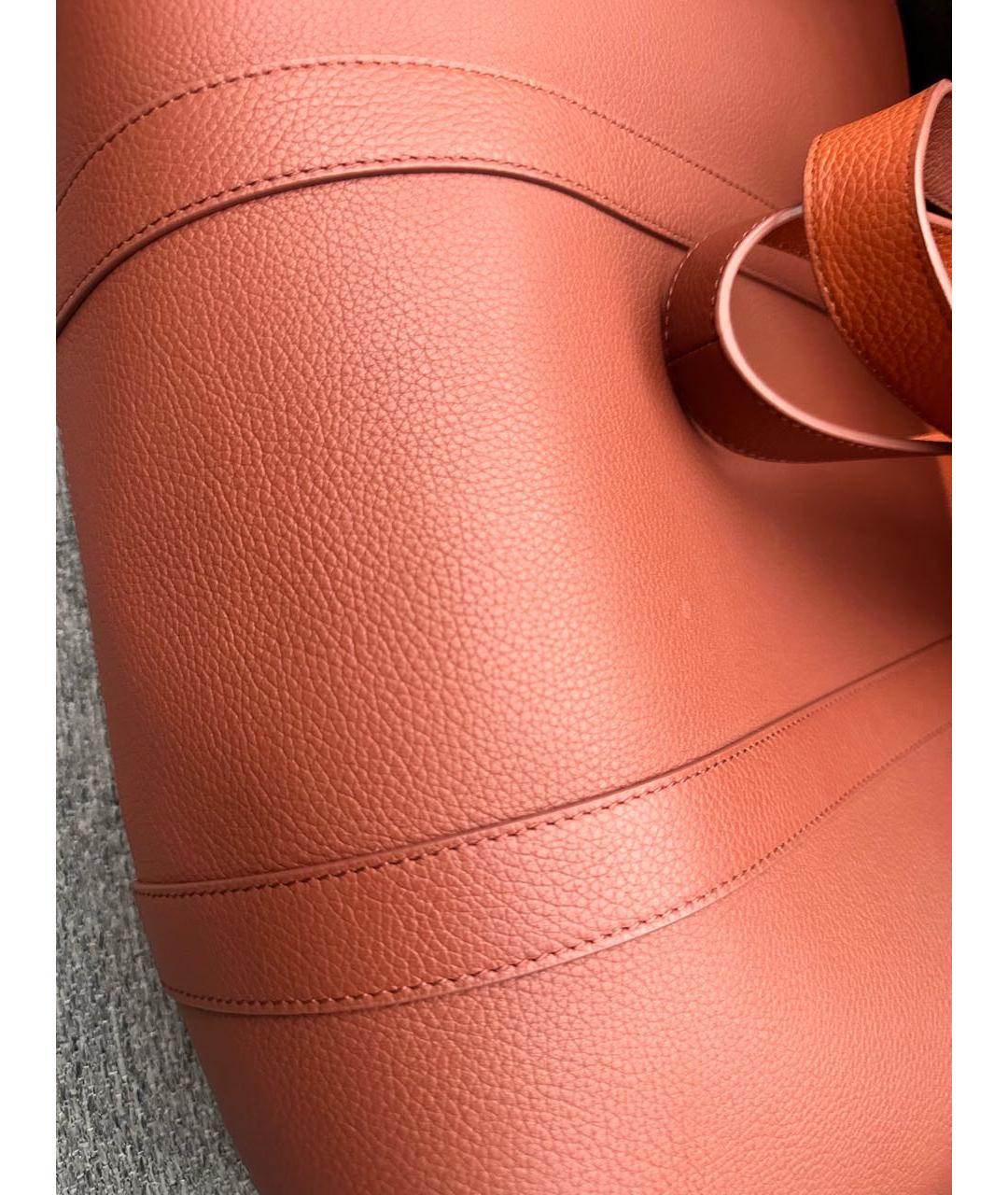 12 STOREEZ Оранжевая кожаная сумка тоут, фото 8