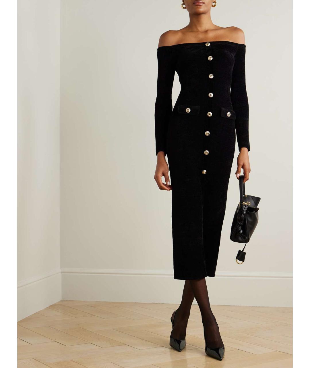 SELF-PORTRAIT Черное коктейльное платье, фото 5