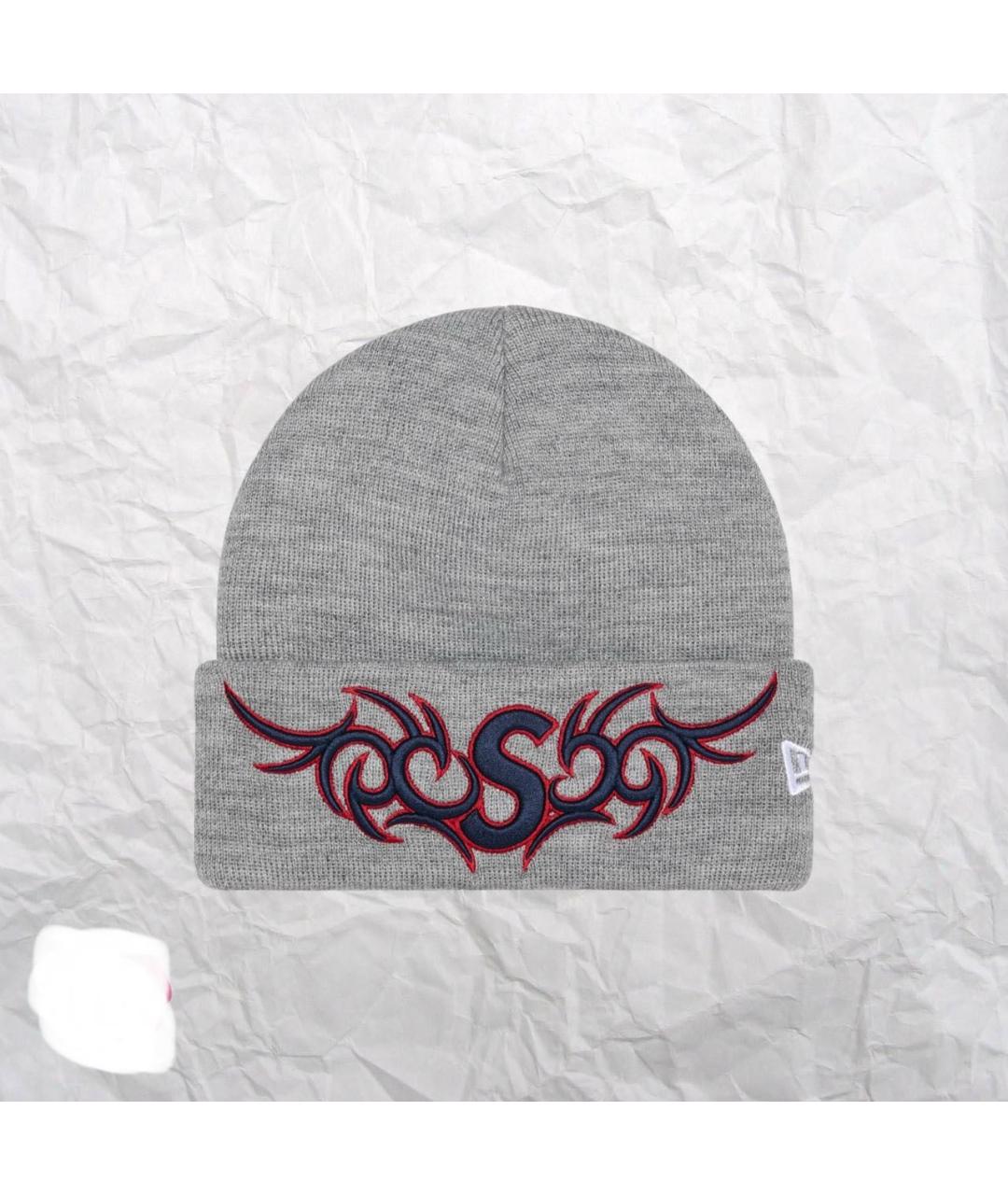 SUPREME Серая хлопковая шапка, фото 3