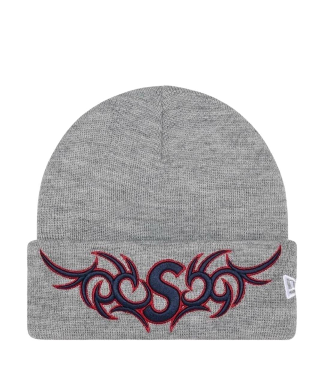 SUPREME Серая хлопковая шапка, фото 1