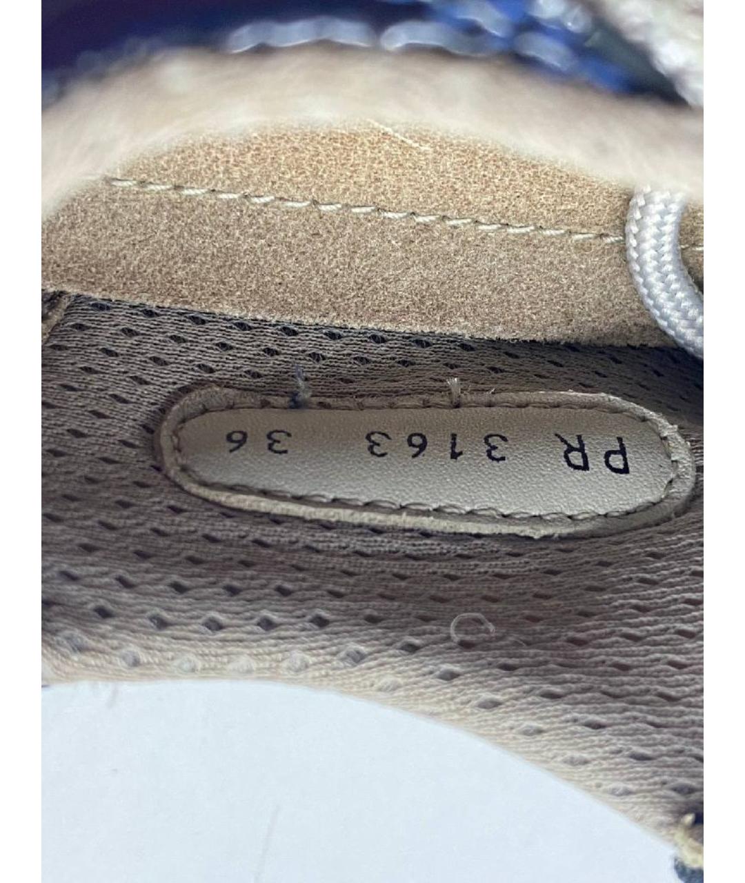 PRADA Темно-синие кроссовки из лакированной кожи, фото 4