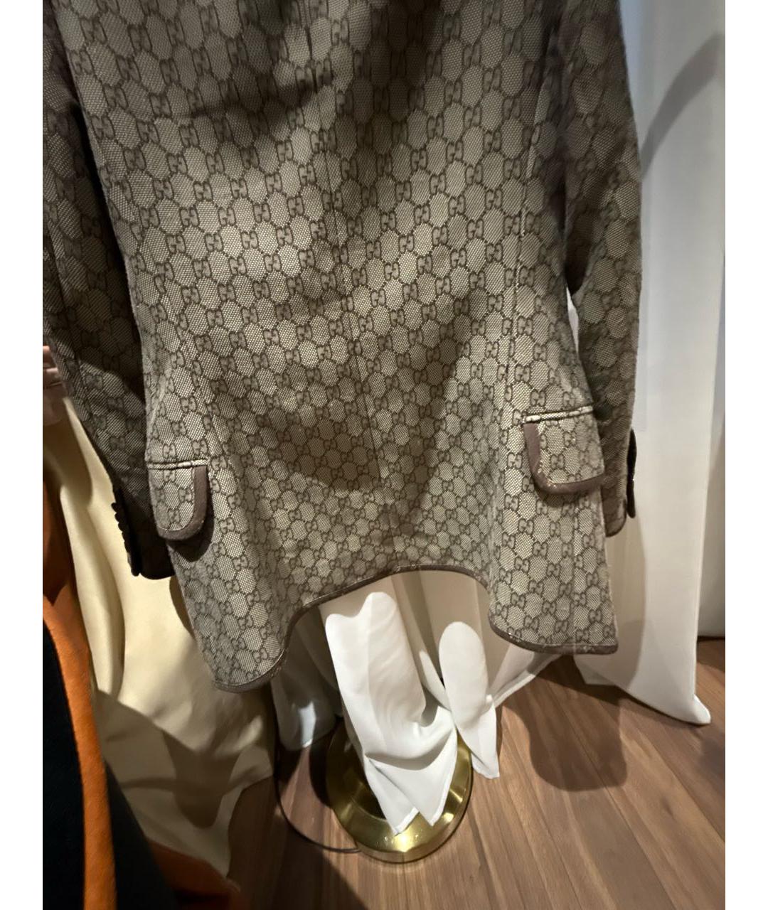 GUCCI Коричневый твидовый жакет/пиджак, фото 4