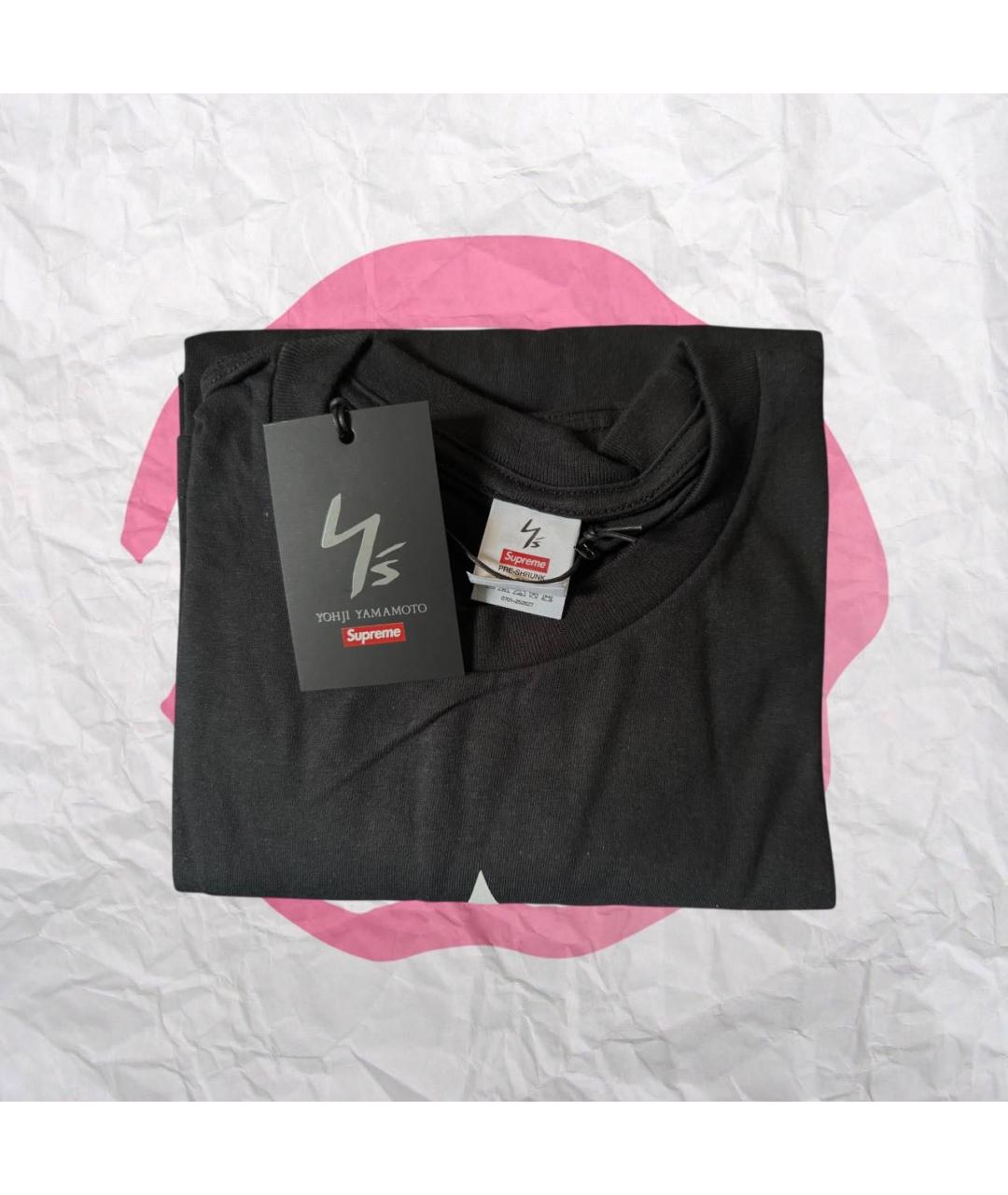 YOHJI YAMAMOTO Черная хлопковая футболка, фото 2