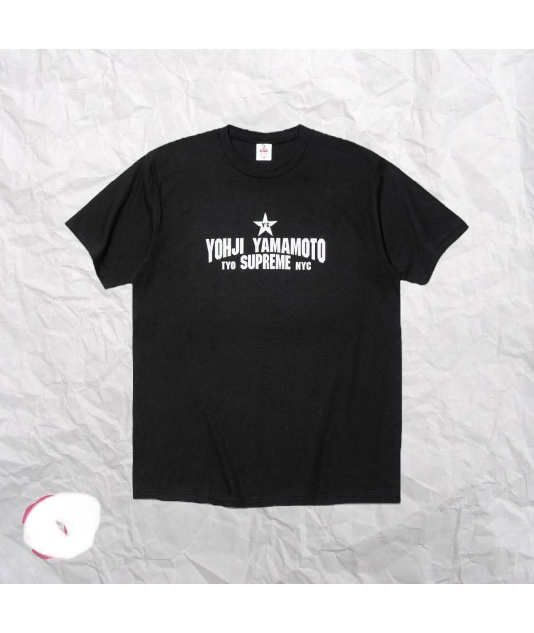 YOHJI YAMAMOTO Черная хлопковая футболка, фото 3