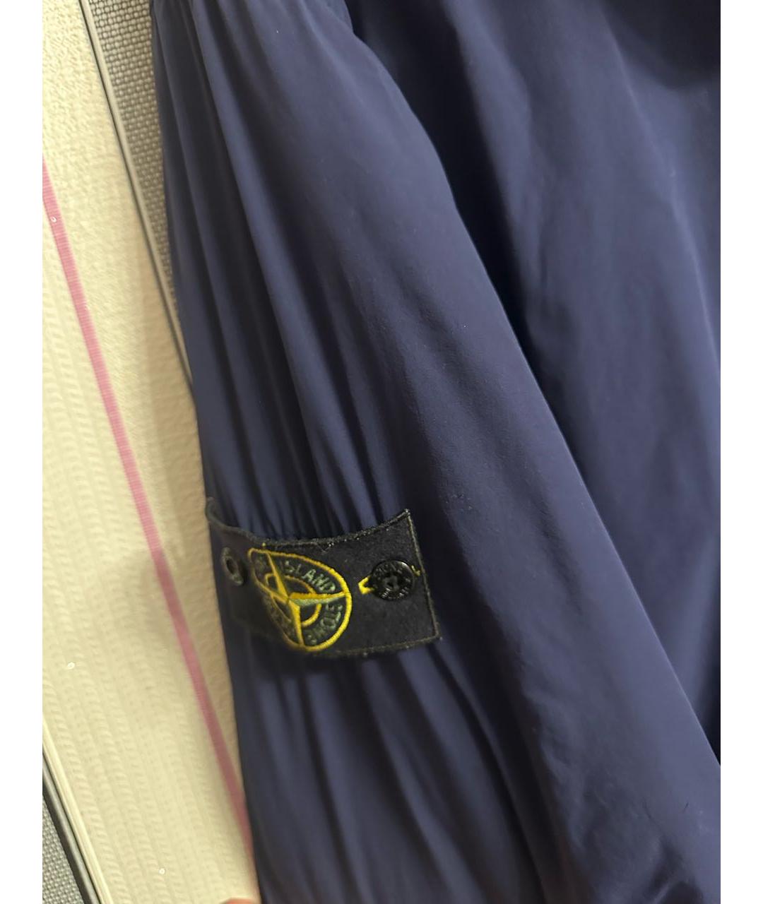 STONE ISLAND Темно-синий пуховик, фото 4