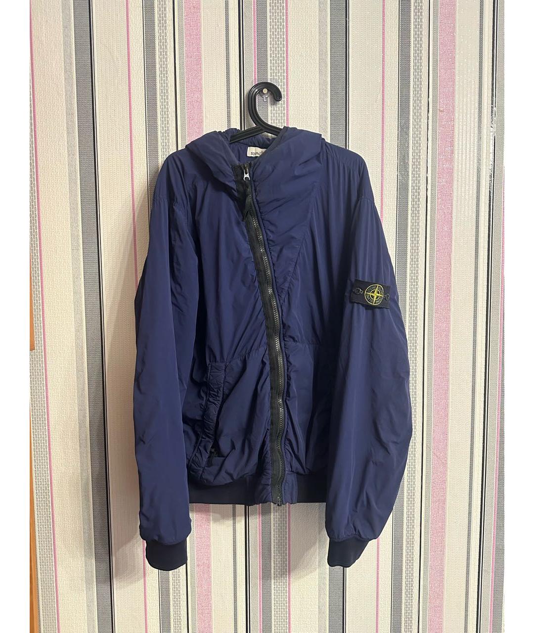 STONE ISLAND Темно-синий пуховик, фото 5