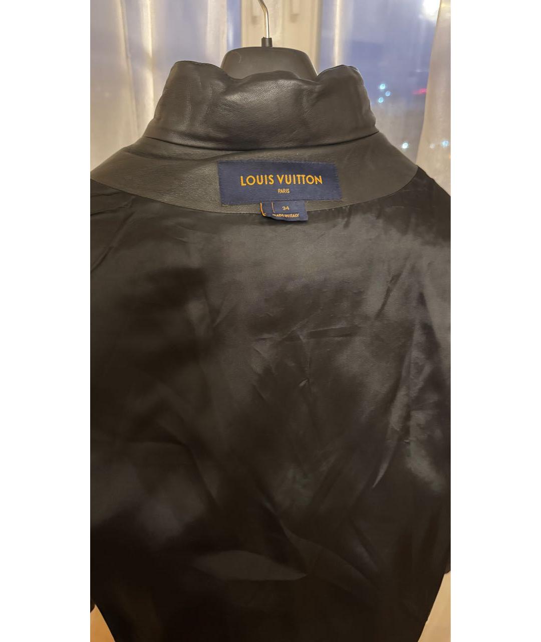 LOUIS VUITTON Черная кожаная куртка, фото 3