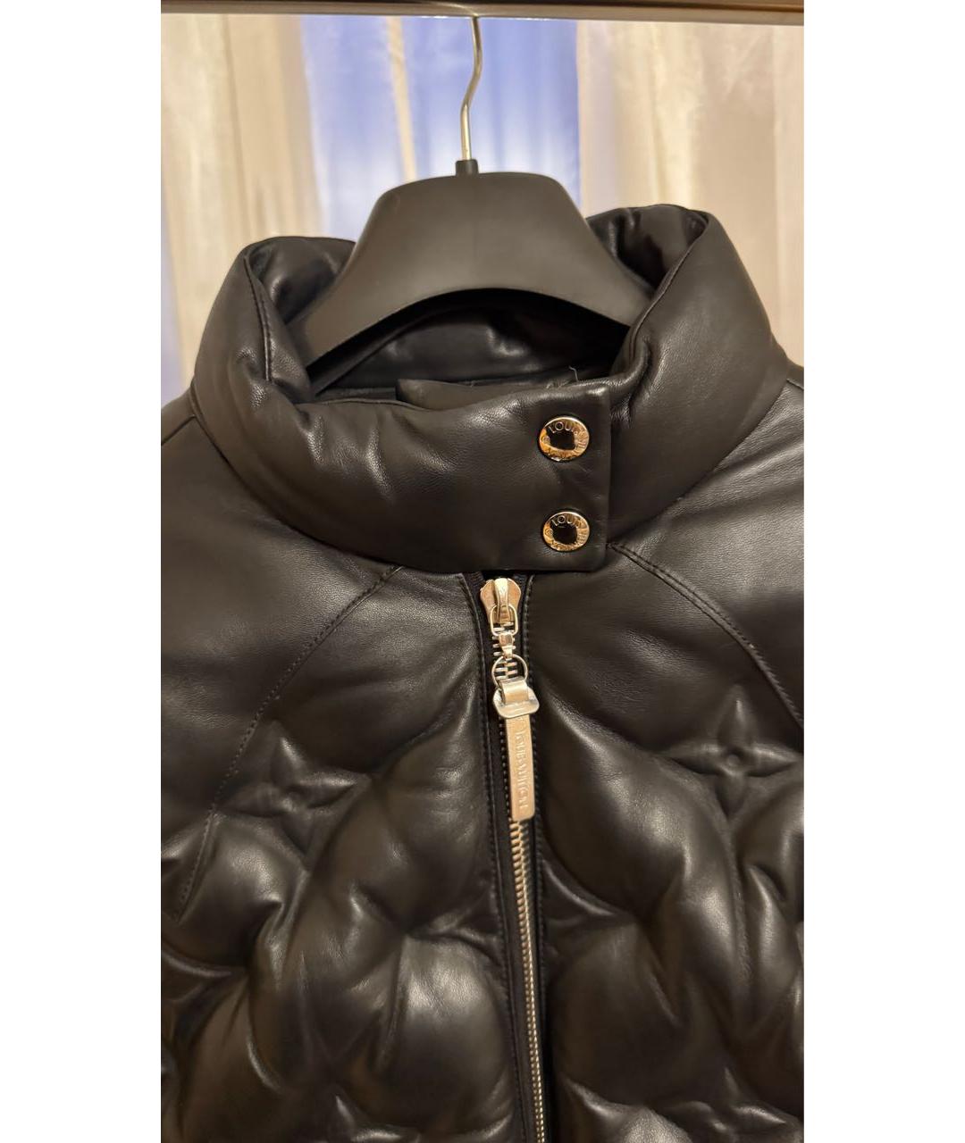 LOUIS VUITTON Черная кожаная куртка, фото 4