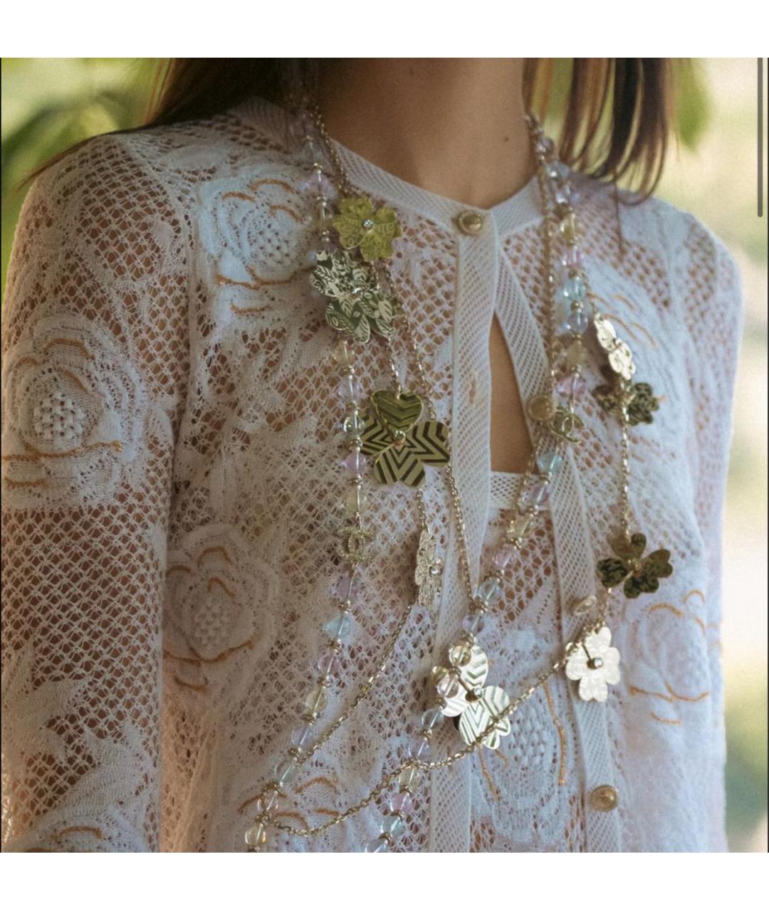 CHANEL Белый хлопковый кардиган, фото 2