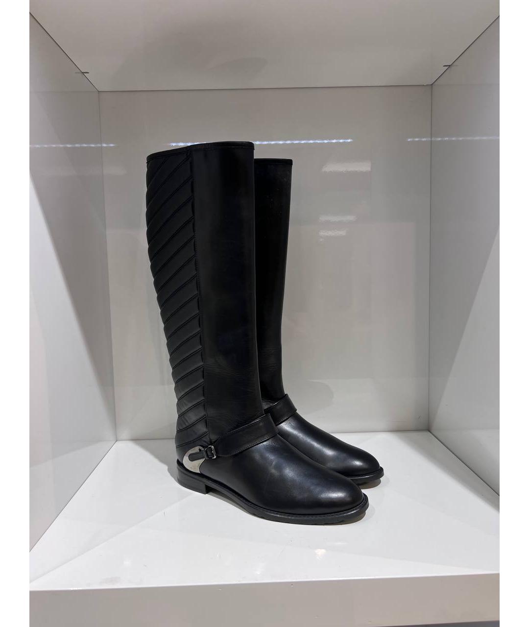 STUART WEITZMAN Черные кожаные сапоги, фото 3