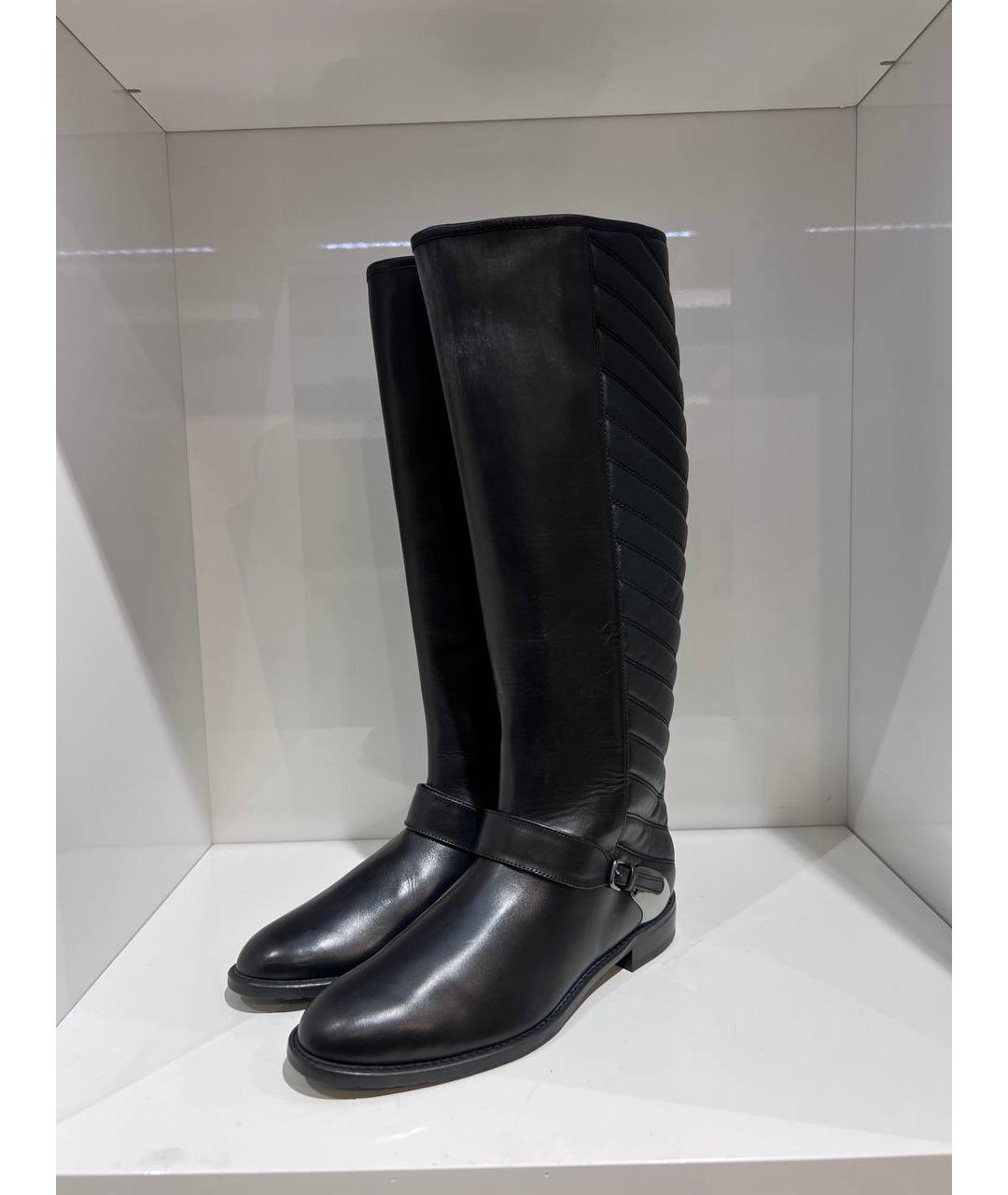 STUART WEITZMAN Черные кожаные сапоги, фото 2