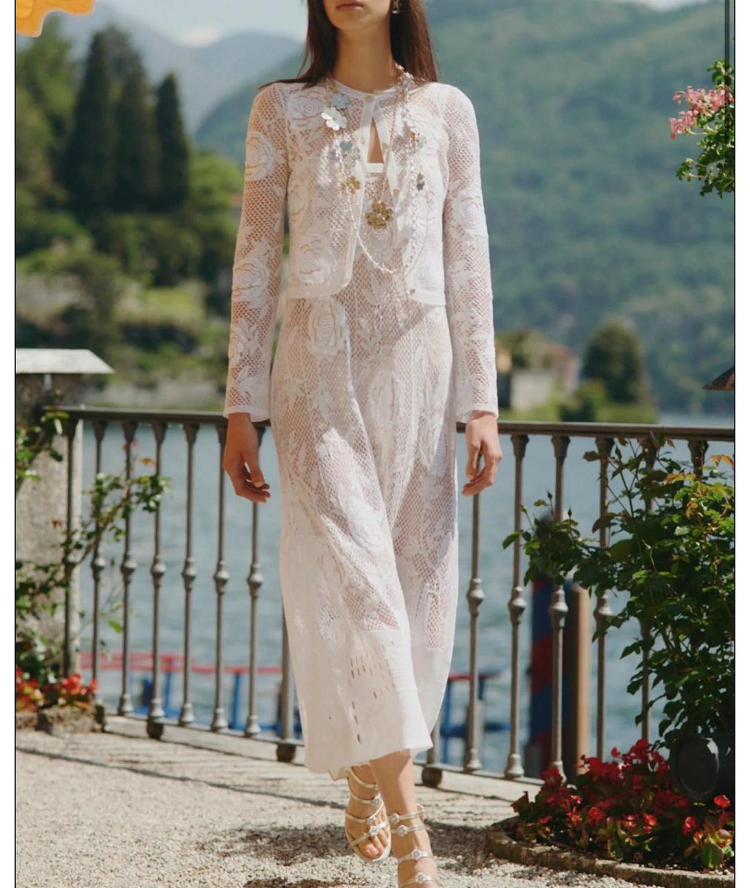 CHANEL Белое хлопковое повседневное платье, фото 2