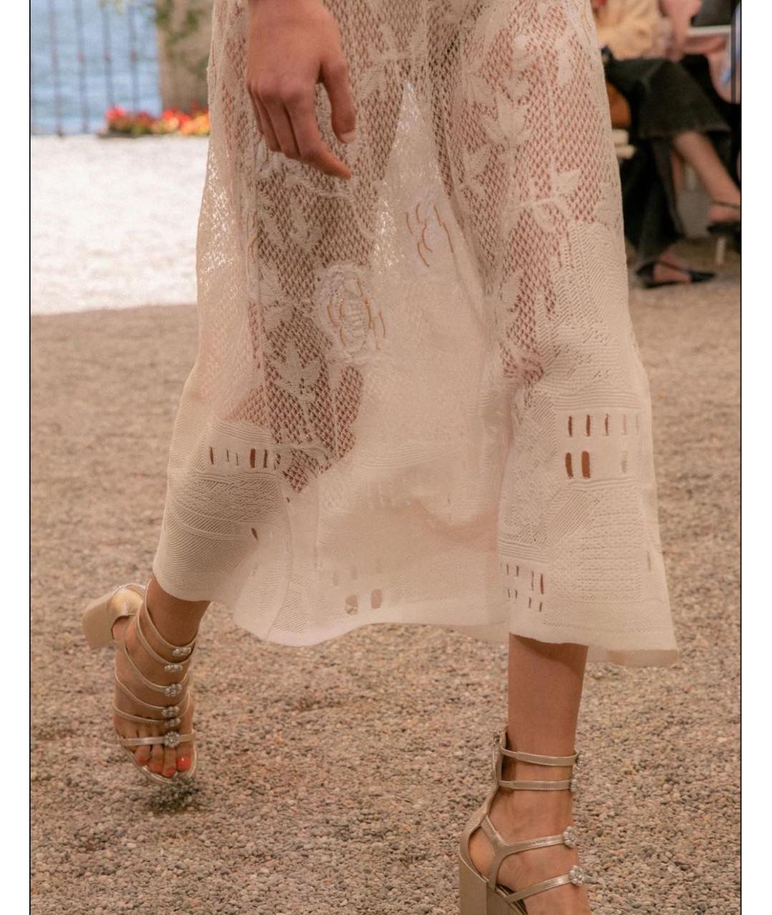 CHANEL Белое хлопковое повседневное платье, фото 5