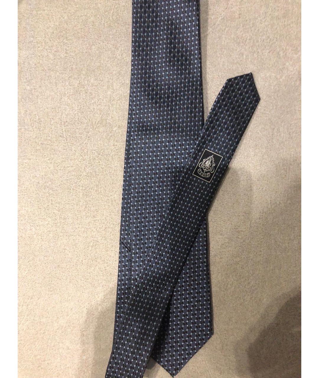 GUCCI Темно-синий тканевый галстук, фото 2