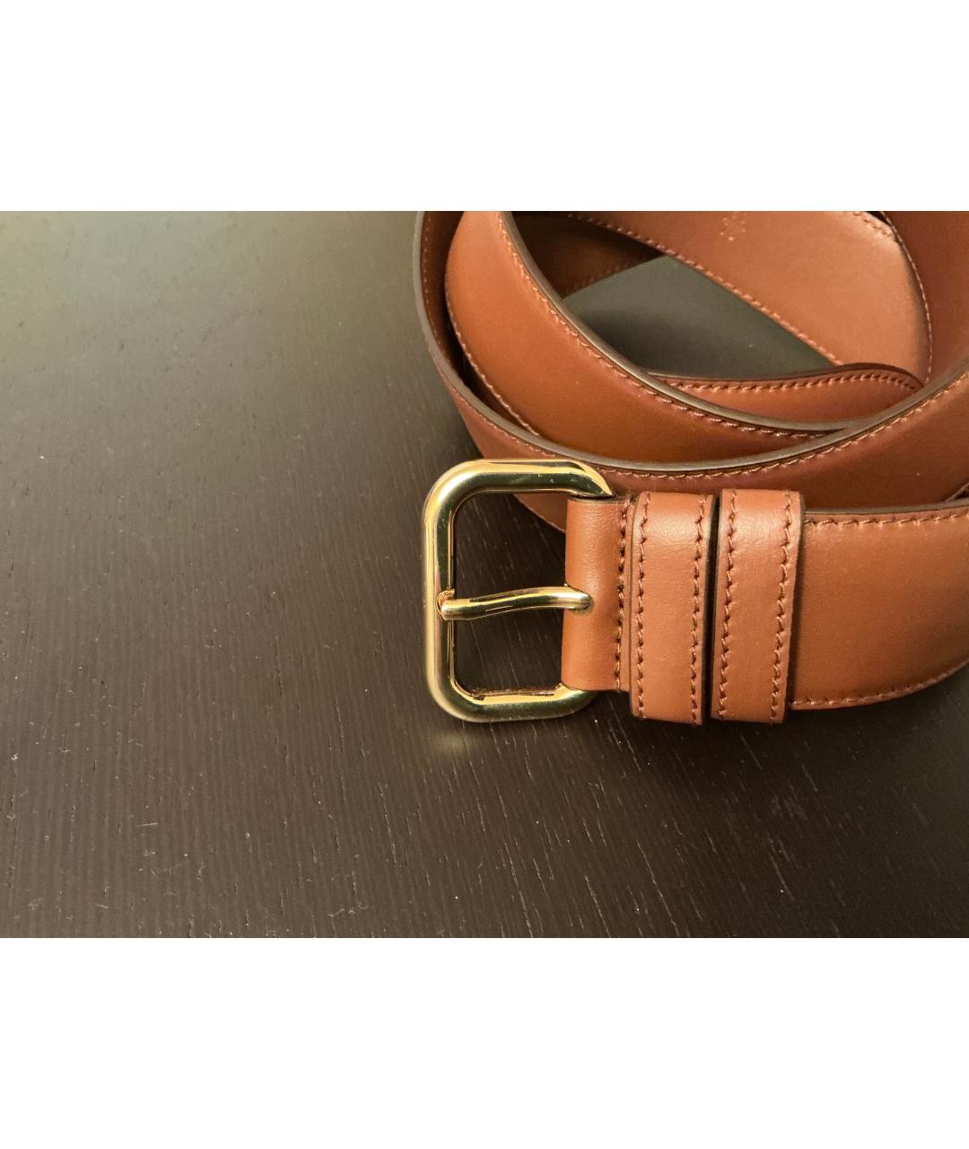 MIU MIU Коричневый кожаный ремень, фото 2