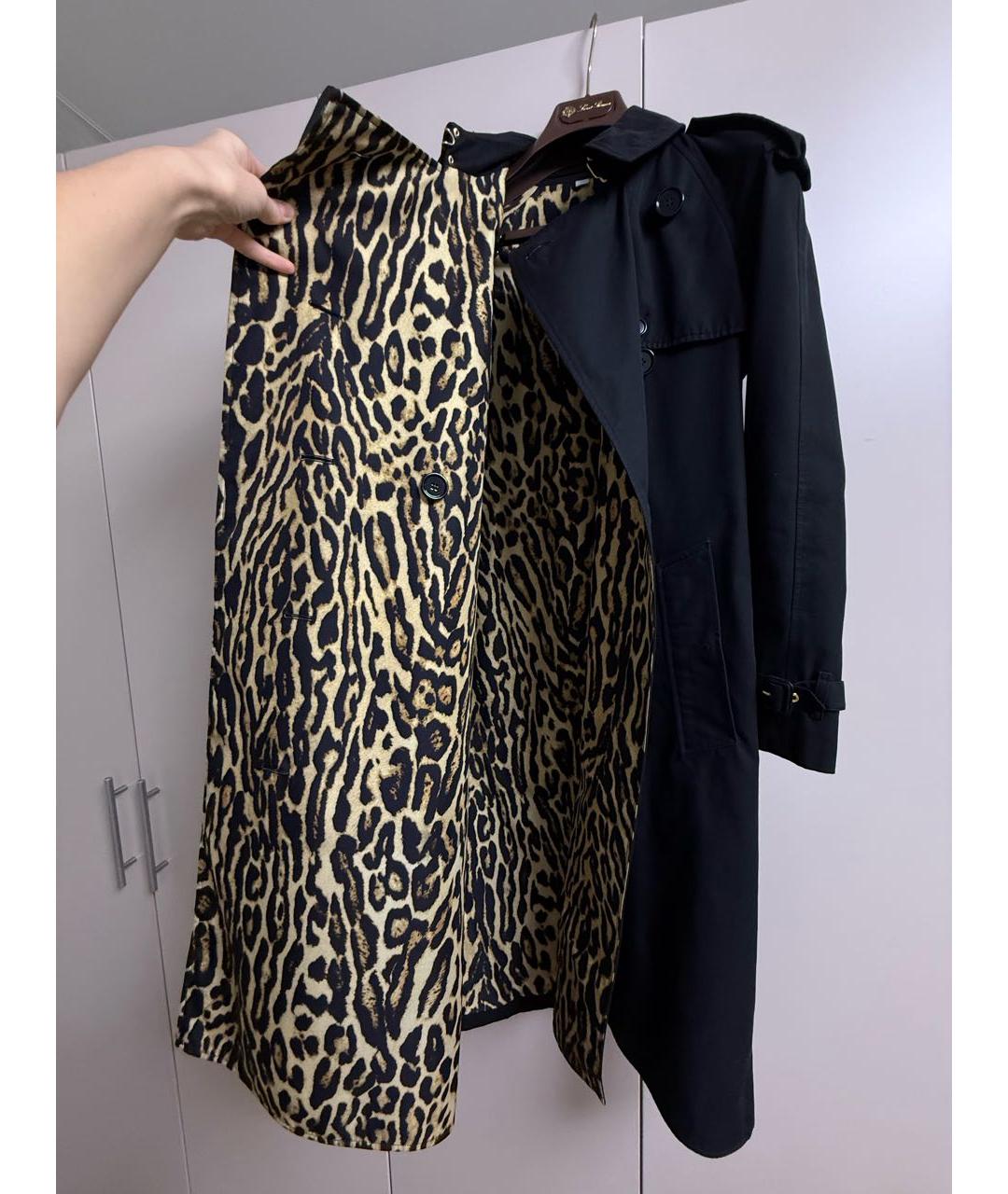 BURBERRY Черный хлопковый тренч/плащ, фото 5