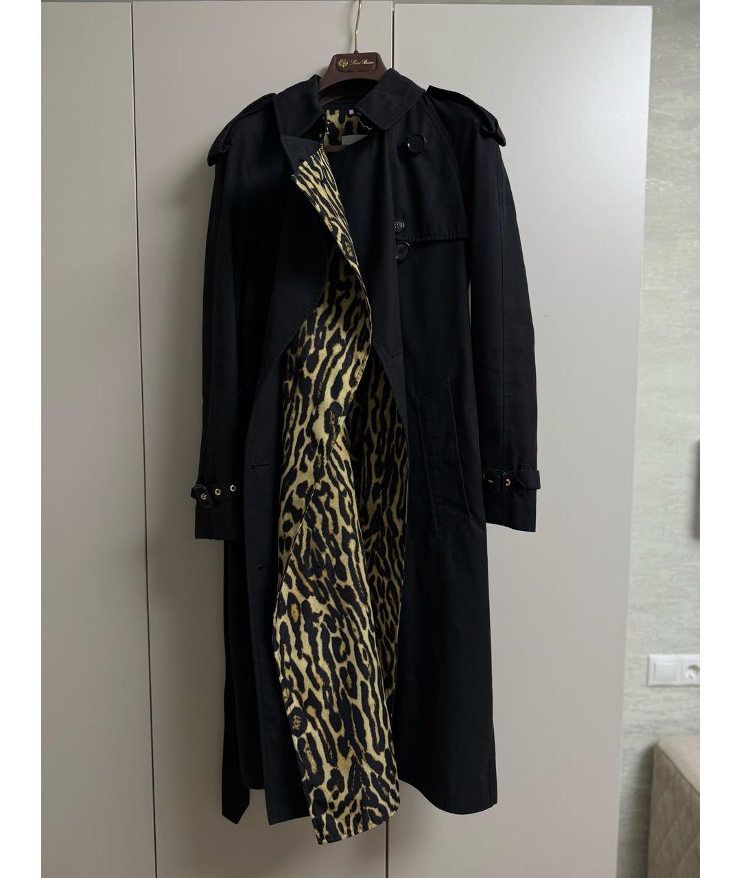 BURBERRY Черный хлопковый тренч/плащ, фото 6