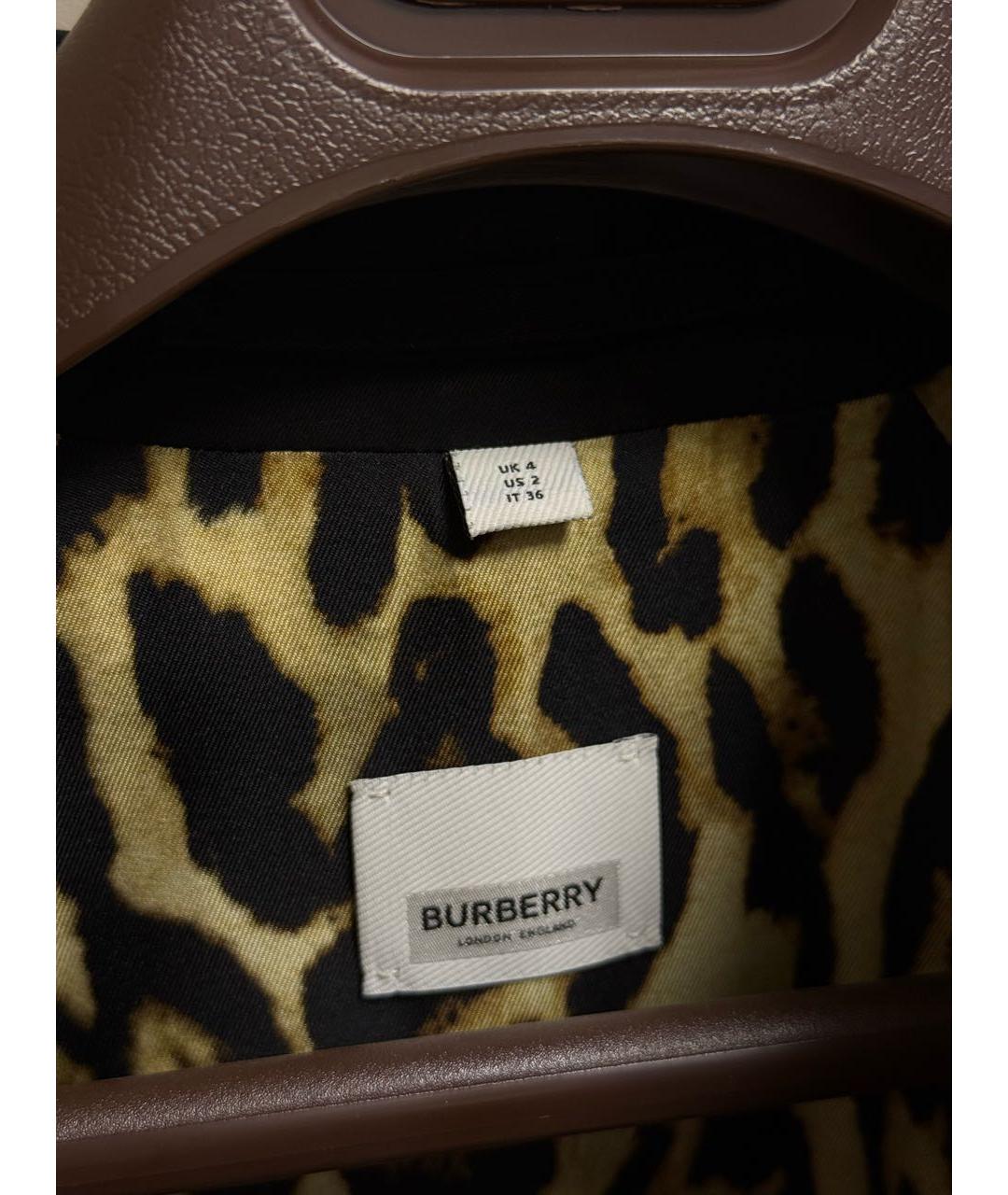 BURBERRY Черный хлопковый тренч/плащ, фото 4