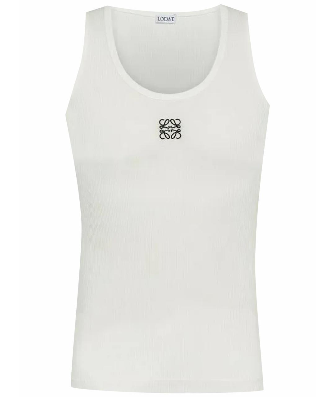 LOEWE Белая хлопковая майка, фото 1