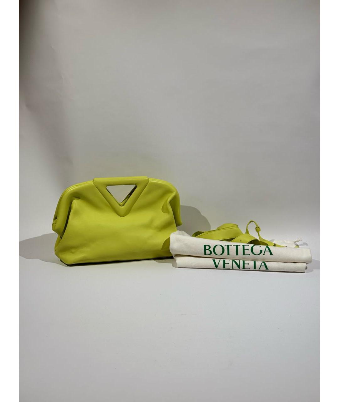 BOTTEGA VENETA Салатовая кожаная сумка через плечо, фото 5