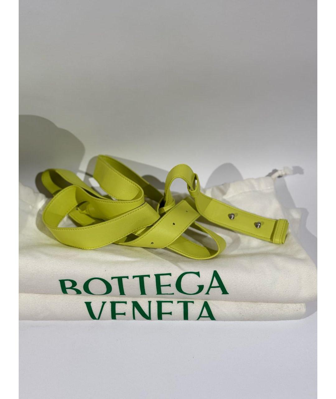 BOTTEGA VENETA Салатовая кожаная сумка через плечо, фото 4