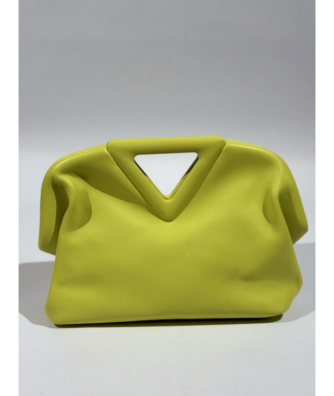 BOTTEGA VENETA Салатовая кожаная сумка через плечо, фото 6