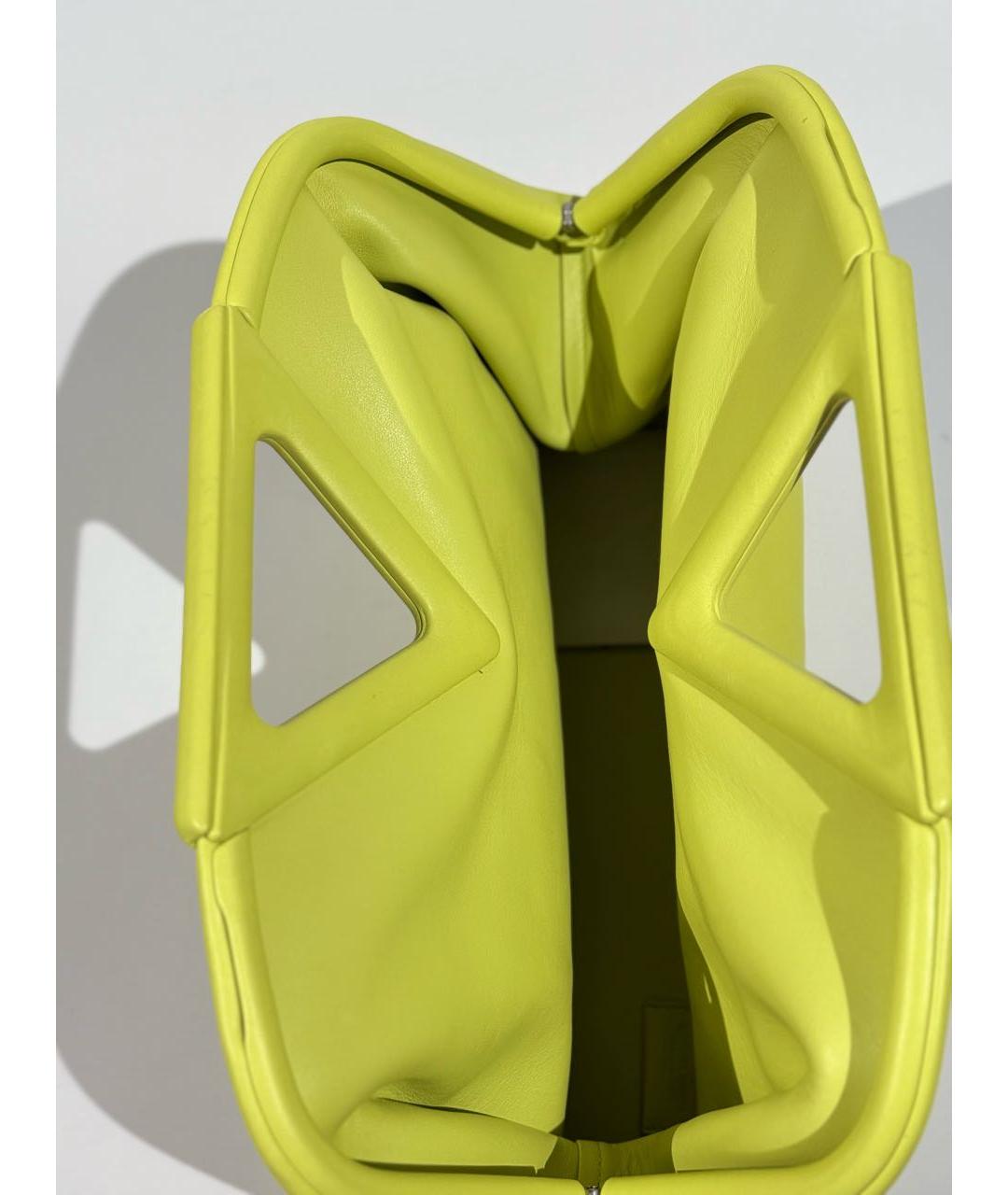 BOTTEGA VENETA Салатовая кожаная сумка через плечо, фото 3