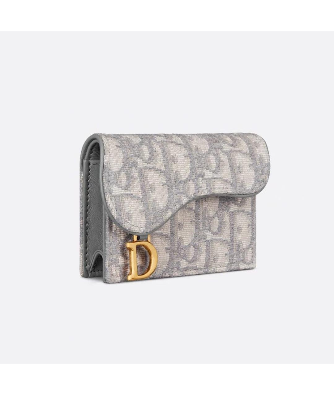 CHRISTIAN DIOR Серый кошелек, фото 2