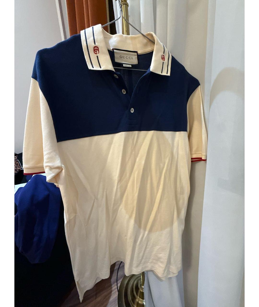 GUCCI Бежевая хлопковая футболка, фото 5