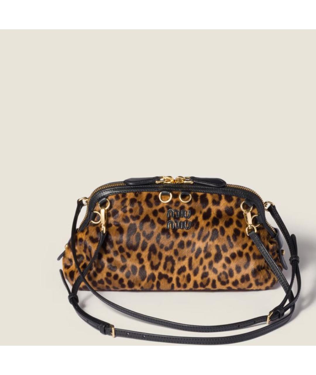 MIU MIU Кожаная сумка с короткими ручками, фото 5