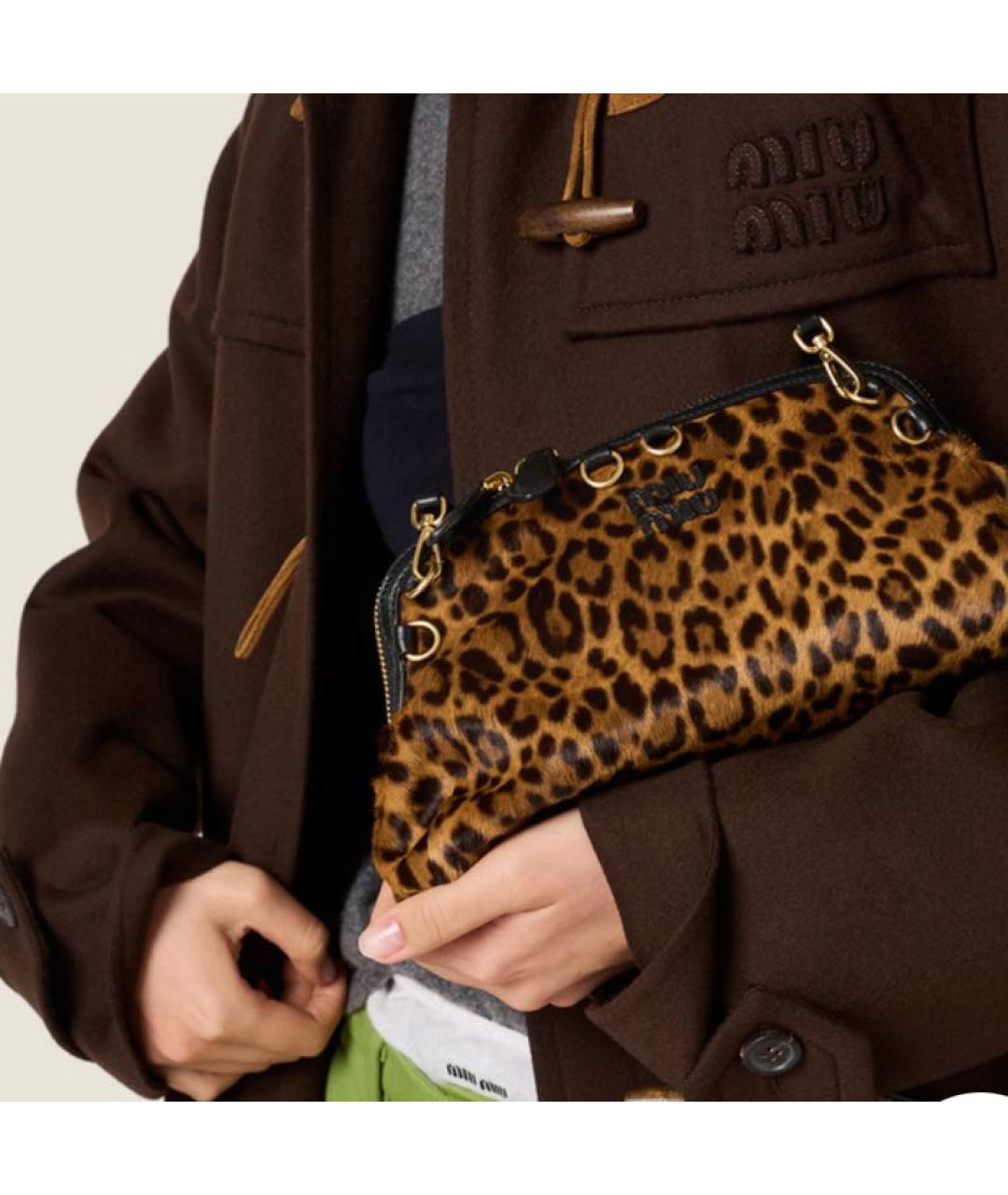 MIU MIU Кожаная сумка с короткими ручками, фото 4