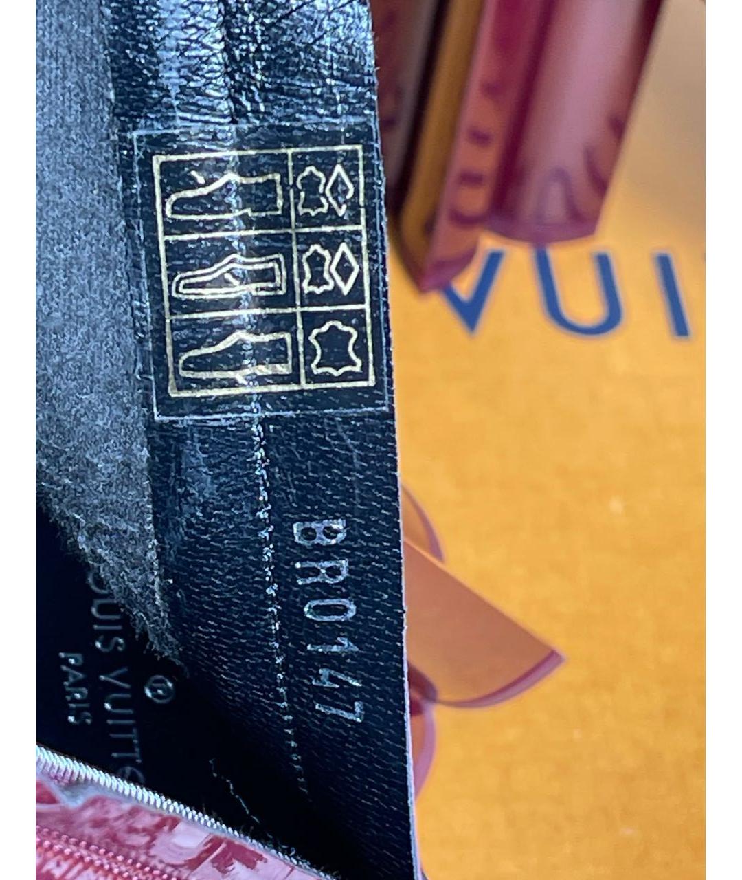 LOUIS VUITTON Бордовые ботильоны из лакированной кожи, фото 7