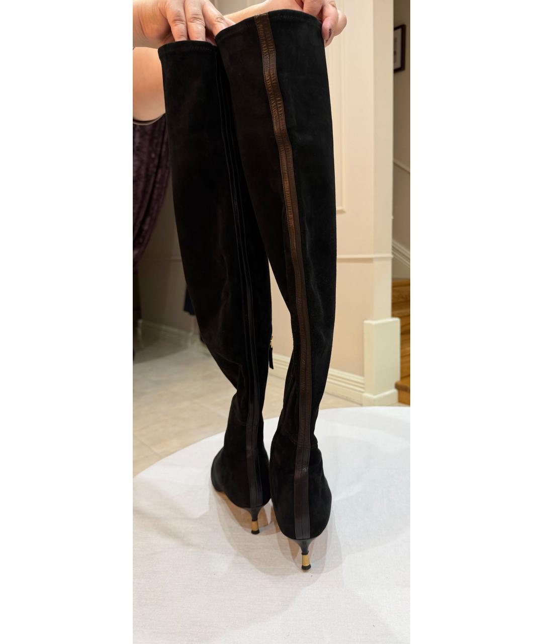 TOM FORD Черные замшевые ботфорты, фото 8