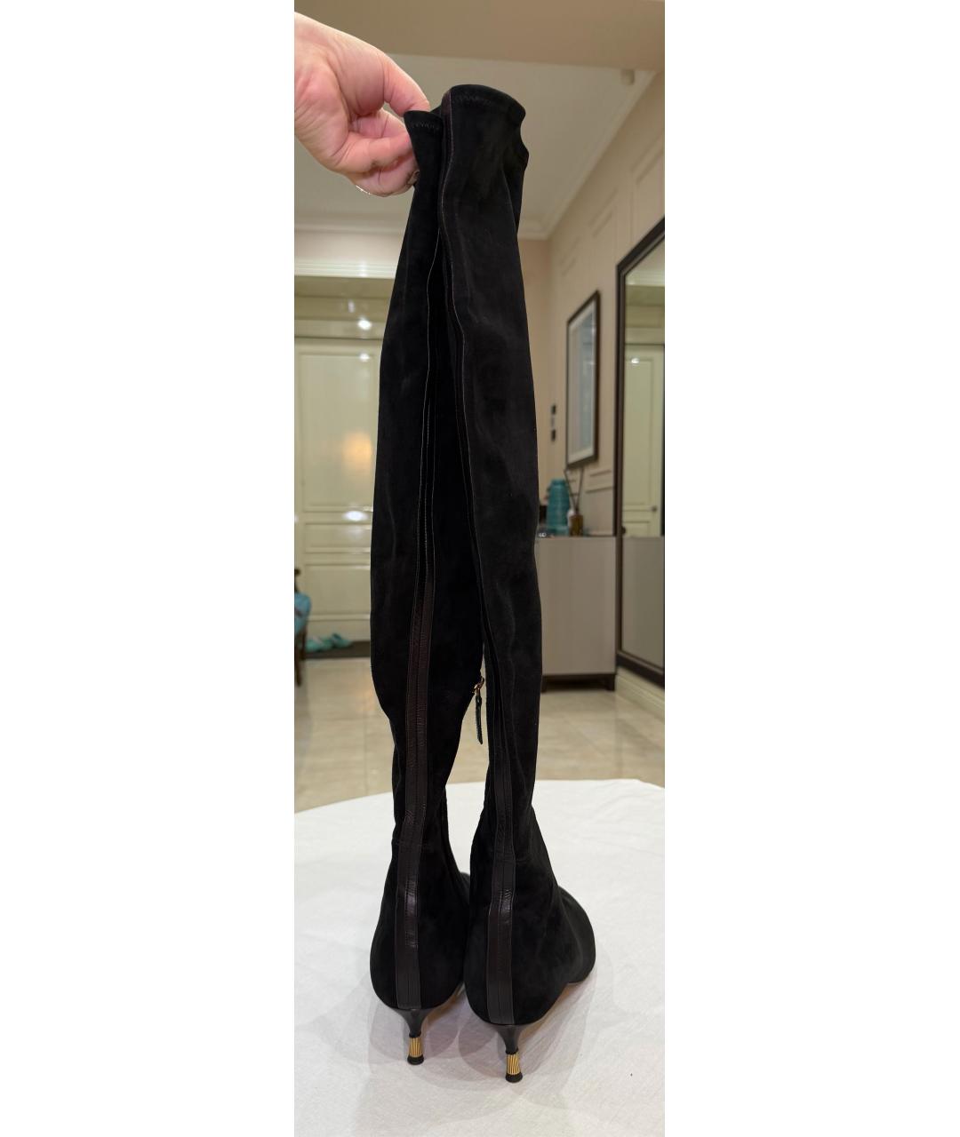 TOM FORD Черные замшевые ботфорты, фото 7