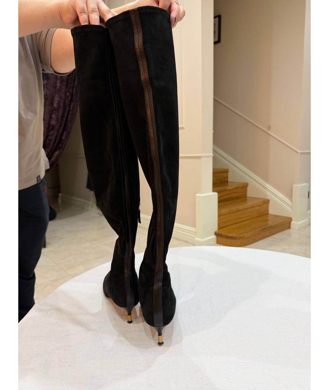 TOM FORD Черные замшевые ботфорты, фото 2