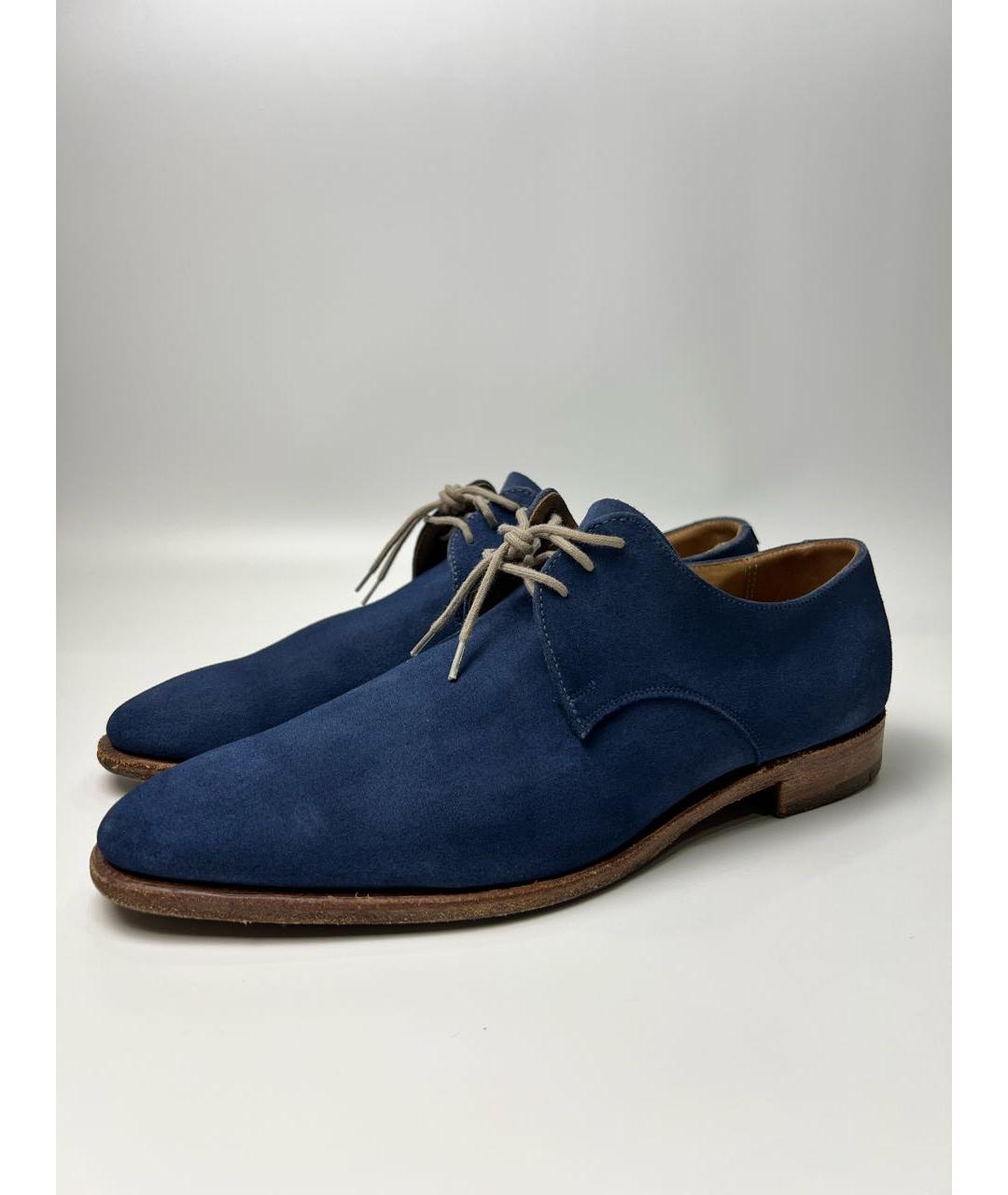 CROCKETT&JONES Синие замшевые туфли, фото 2