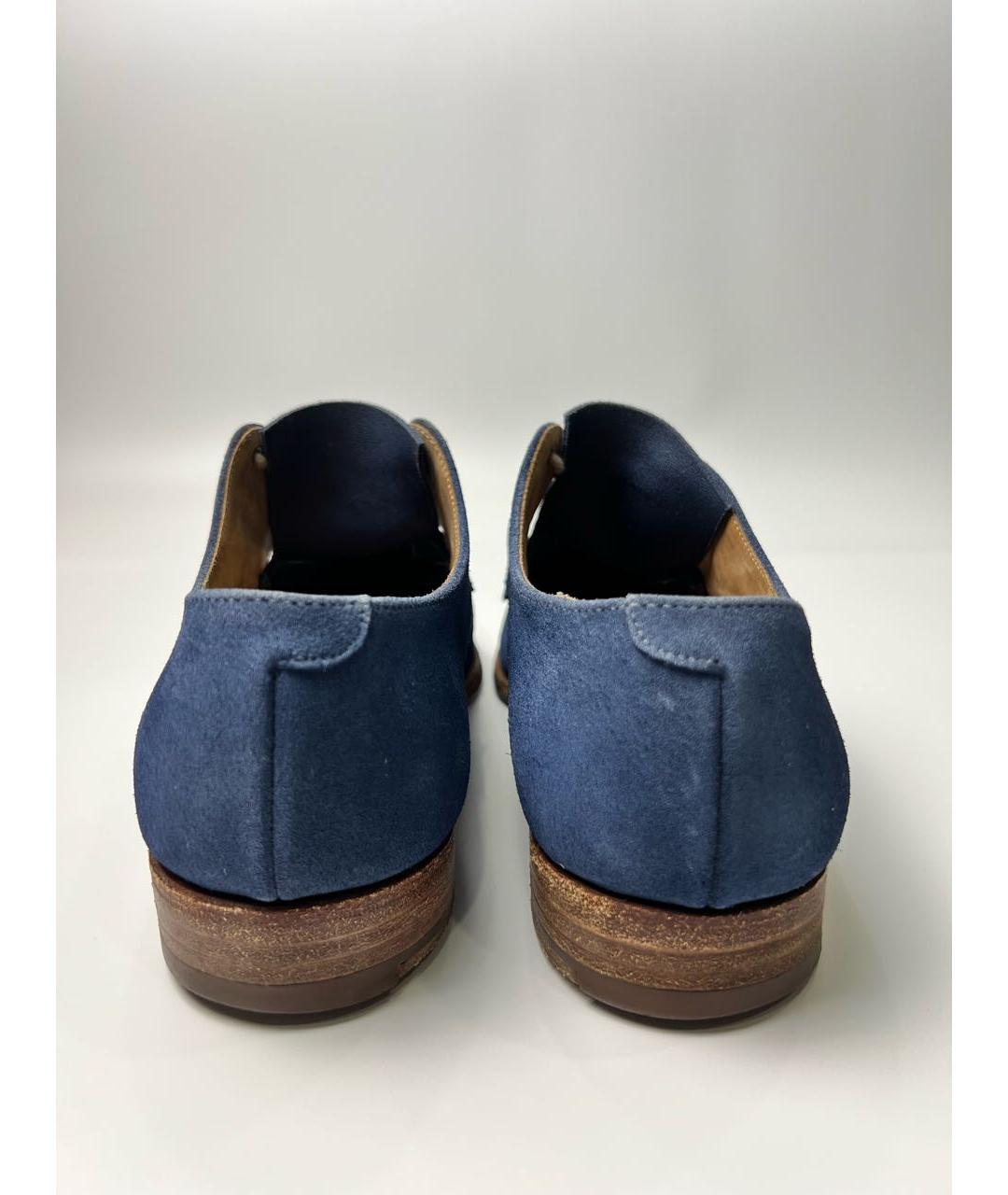 CROCKETT&JONES Синие замшевые туфли, фото 5