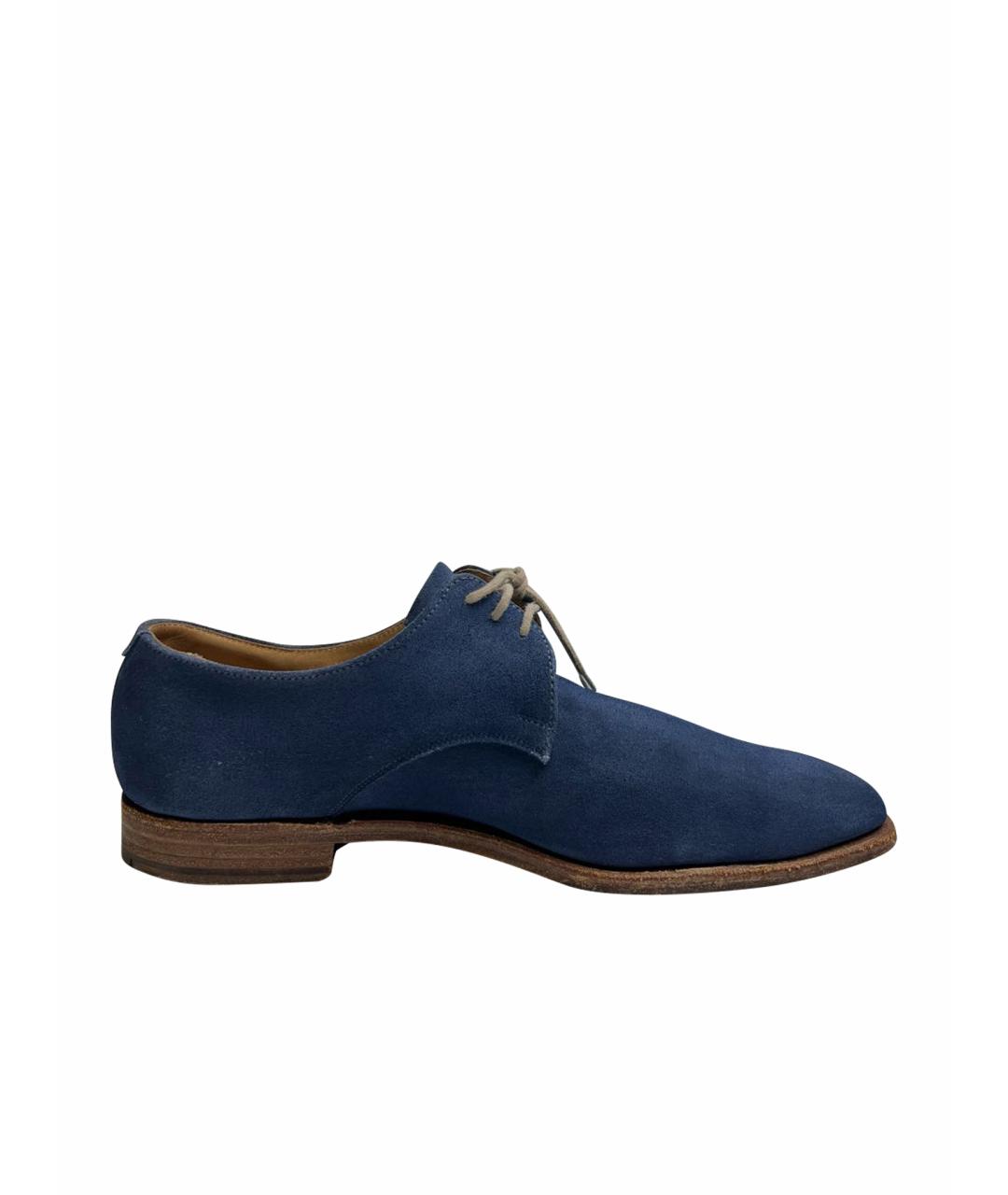 CROCKETT&JONES Синие замшевые туфли, фото 1
