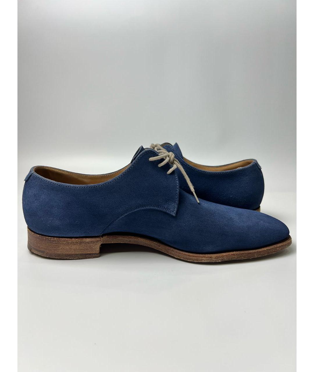 CROCKETT&JONES Синие замшевые туфли, фото 6