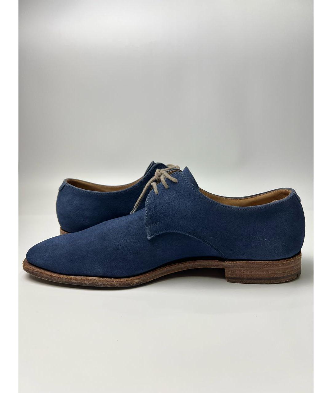 CROCKETT&JONES Синие замшевые туфли, фото 9