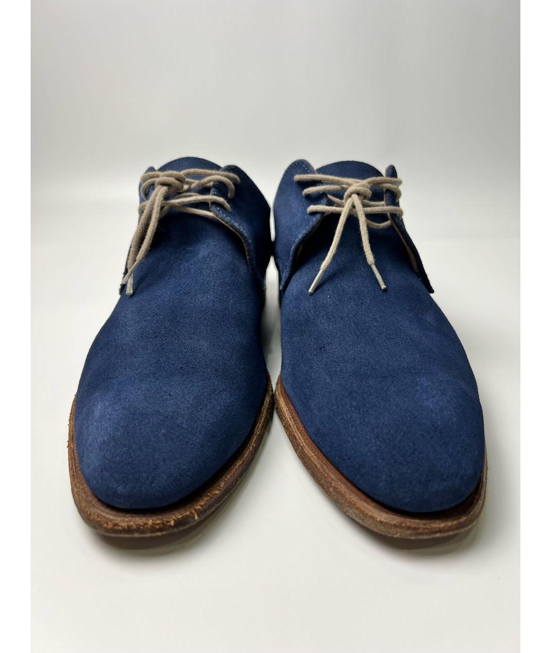 CROCKETT&JONES Синие замшевые туфли, фото 4