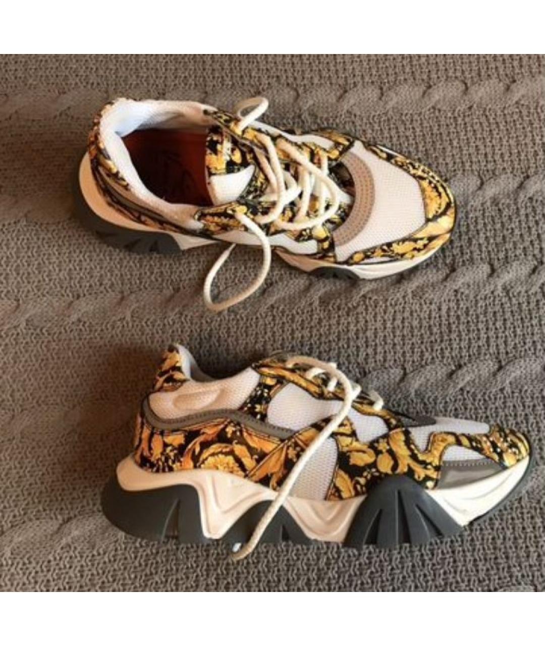 VERSACE Мульти текстильные кроссовки, фото 3