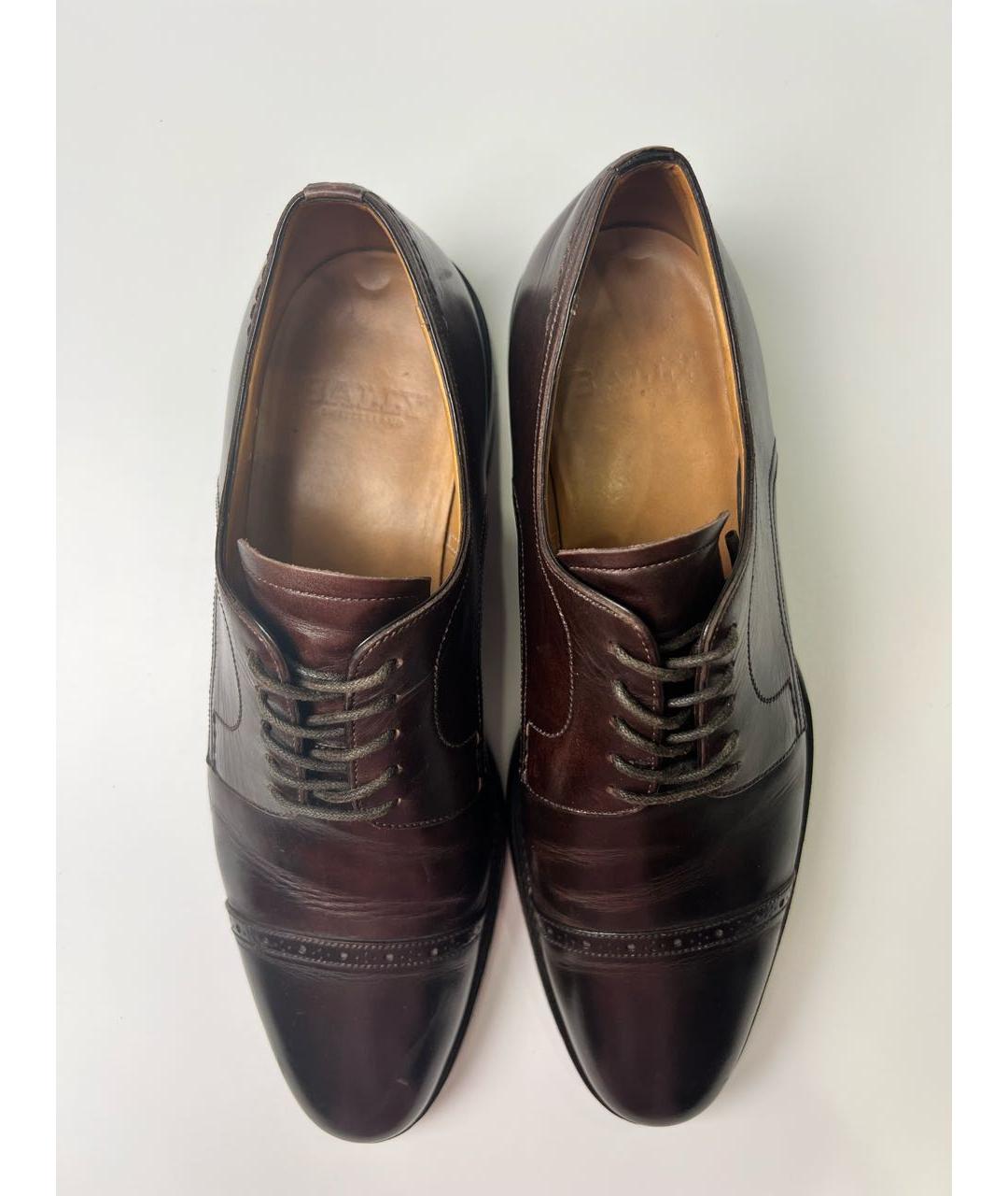 BALLY Коричневые кожаные туфли, фото 4