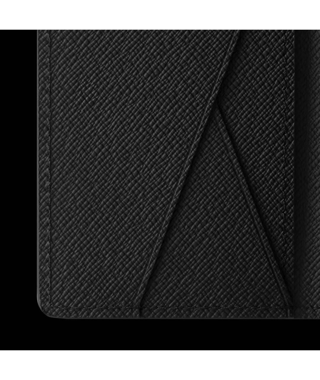 LOUIS VUITTON Черный кожаный кардхолдер, фото 4